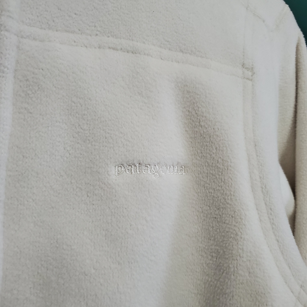 Patagonia Reversible Fleece Zip Up Jacket Ivory Md - Picture 8 of 13